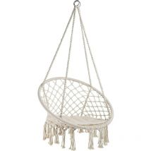 Gardeness - Fauteuil amaque en suspension avec oreiller et amoure Beige - Beige