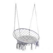 Gardeness - Fauteuil amaque en suspension avec oreiller et amoure DarkGrey - DarkGrey