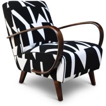 Fauteuil Art Déco Noir Brut