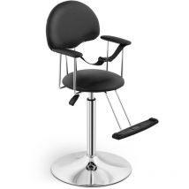 Physa - Fauteuil Barbier Pour Enfant Fauteuil Coiffure Chaise Fauteuil Coiffeur Pvc Noir