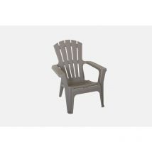 Fauteuil Bas En Résine Adirondack Taupe - Centrale Brico