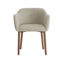 Light And Living - Fauteuil Blaine beige bois 63x56x77cm
