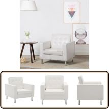 Fauteuil blanc similicuir - Fauteuil Design - Fauteuil Moderne - Fauteuil Confortable - Fauteuil Blanc - Chaise Relaxante