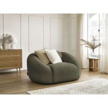 BOBOCHIC - Fauteuil TINA tissu bouclette Vert