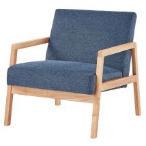 Fauteuil bonifacio en tissu bleu