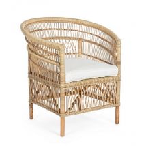 Bizzotto - Poltrona en rotin c-c Josefina Naturale - 79a x 72b x 86h - 41h1 x 70h2