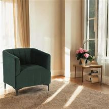Pier Import - Fauteuil cabriolet velours vert malmoe
