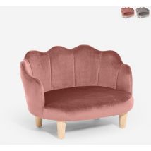 Ahd Amazing Home Design - Fauteuil canapé coquillage pour chiens et chats en velours Pally - Rose