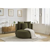 BOBOCHIC - Fauteuil CESAR velours Vert clair
