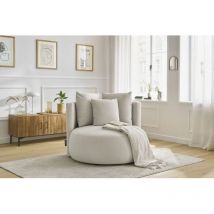 BOBOCHIC - Fauteuil CESAR velours Beige
