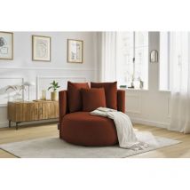 BOBOCHIC - Fauteuil CESAR velours Orange