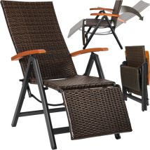 Tectake - Fauteuil de relaxation avec structure en aluminium résistant aux intempéries et résistant aux uv