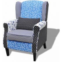 Fauteuil chaise siège lounge design club sofa salon avec de patchwork tissu