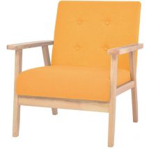 Helloshop26 - Fauteuil chaise siège lounge design club sofa salon tissu jaune