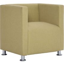 Helloshop26 - Fauteuil chaise siège lounge design club sofa salon cube vert polyester