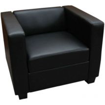 Mendler - Fauteuil Club / Lounge Lille, 86x75x70cm, simili-cuir, noir