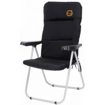 Fauteuil de camping confort pliable Multipositions Léger et pratique 70 x 62 x 105 cm Noir et gris trendyflair