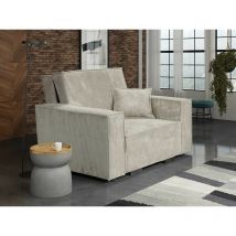 Tendencio - fauteuil convertible stario en velours côtelé beige