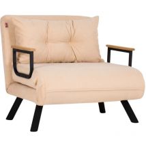 Cotecosy - Fauteuil convertible en tissu Sando
