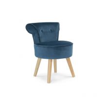 Idmarket - Fauteuil crapaud en velours bleu