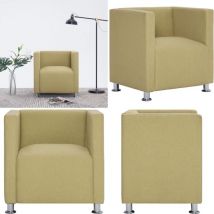 Fauteuil cube Vert Tissu - Fauteuil Convertible - Fauteuil Design - Fauteuil Vert - Fauteuil Cosy - Fauteuil Relaxant - Home & Living