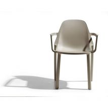 Scab Design - Fauteuil design, Fauteuil déco Piu Taupe en Plastique