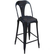 Antic Line Créations - Fauteuil de bar vintage en métal