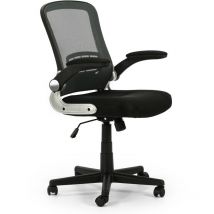 Vs Venta-stock - Fauteuil de Bureau à Hauteur réglable et inclinable Cosmos avec Dossier Maille. Couleur Noire. accoudoirs Pliables.