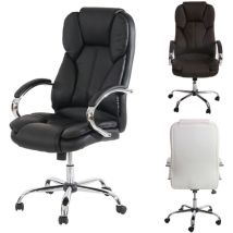 HW - Fauteuil de bureau américain Kansas xxl, fauteuil manager, charge 150kg, similicuir noir