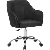 Northix - Fauteuil de bureau, Chaise pivotante confortable, Siège ergonomique, réglable en hauteur, charge 120 kg, cadre en acier, tissu imitation