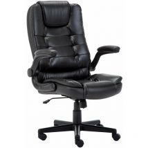 Intimate Wm Heart - Chaise de Bureau, Fauteuil Pivotante, Siège en Similicuir, Ergonomique, Accoudoirs Pliables, Noir