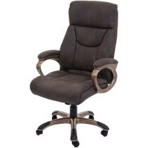 Chaise de bureau Dallas, chaise de bureau pivotante chaise de direction, aspect daim gris foncé