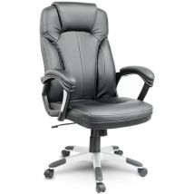 Fauteuil de bureau en cuir Sofotel EG-222 noir