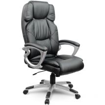 Fauteuil de bureau en cuir Sofotel EG-227 noir