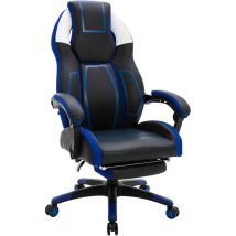 Chaise de bureau Clovis en noir / bleu - comme