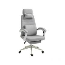 Fauteuil de bureau manager lin gris
