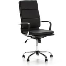Vs Venta-stock - Fauteuil de Bureau Morgan inclinable Noir, Cuir synthétique