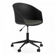 Oviala - Fauteuil de bureau à roulettes pivotant noir