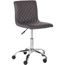 Beliani - Fauteuil de Bureau Siège Hauteur Ajustable Rembourré Matelassé en Cuir pu Gris Foncé Orlando