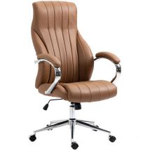 Chaise de bureau Wigan en cuir brun clair