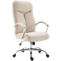 CLP - Fauteuil de bureau xl Vaud tissu Crème