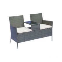 Fauteuil de Jardin 2 Places Gris Oswald