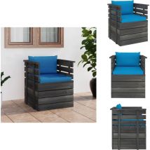 Fauteuil de jardin avec coussins Bois de pin - Fauteuil De Jardin - Chaise De Jardin - Mobilier De Jardin - Canapé Pliable - Canapé En Bois