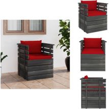 Fauteuil de jardin avec coussins Bois de pin - Fauteuil De Jardin - Chaise De Jardin - Mobilier De Jardin - Canapé Pliable - Canapé En Bois