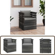 Fauteuil de jardin avec coussins Bois de pin - Fauteuil De Jardin - Chaise De Jardin - Mobilier De Jardin - Canapé Pliable - Canapé Extérieur