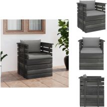 Fauteuil de jardin avec coussins Bois de pin - Fauteuil De Jardin - Chaise De Jardin - Mobilier De Jardin - Canapé Pliable - Canapé Extérieur