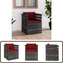 Fauteuil de jardin avec coussins Bois de pin - Fauteuil De Jardin - Chaise De Jardin - Mobilier De Jardin - Canapé Pliable - Décoration Extérieure