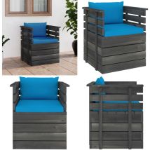 Fauteuil de jardin avec coussins Bois de pin - Fauteuil De Jardin - Chaise De Jardin - Mobilier De Jardin - Canapé Pliable - Canapé En Bois - Home &