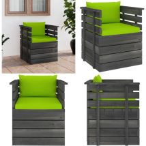 Fauteuil de jardin avec coussins Bois de pin - Fauteuil De Jardin - Chaise De Jardin - Mobilier De Jardin - Canapé Pliable - Décoration Extérieure