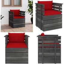 Fauteuil de jardin avec coussins Bois de pin - Fauteuil De Jardin - Chaise De Jardin - Mobilier De Jardin - Canapé Pliable - Canapé En Bois - Home &
